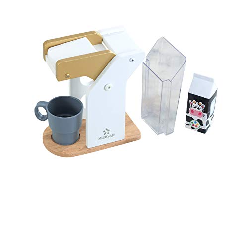 KidKraft - Kit de juguetes de madera para hacer café para cocina de juguete (accesorio para cocinas de juguete), Metálico (53538)