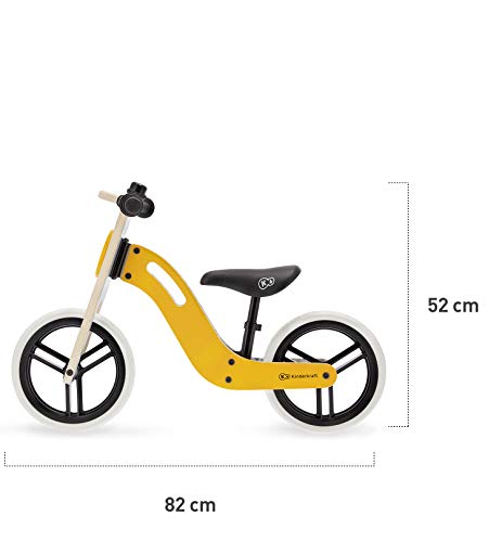 Kinderkraft Bicicleta sin Pedales UNIQ, Ultraligera, Madera, 2+ Años, Turquesa