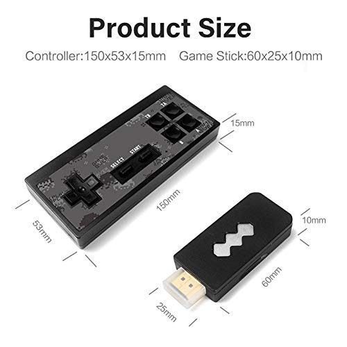 Kitabetty Consola de Juegos Retro, Consola portátil de Videojuegos HDMI Y2 HD Consola de Juegos de TV inalámbrica, Videojuegos Plug and Play, Juegos clásicos incorporados 568