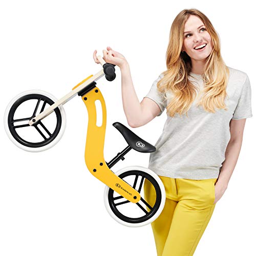 kk Kinderkraft Bicicleta sin Pedales UNIQ, Ultraligera, de Madera, 2+ Años, Negro, Unisex bebé, 83 x 40 x 54 cm
