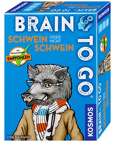 Kosmos 690823 Brain to go - Cerdo o no Cerdo para Entrenar el Cerebro Jugando con Deportes de Pensamiento para 1 – 5 Jugadores, Reglas Sencillas