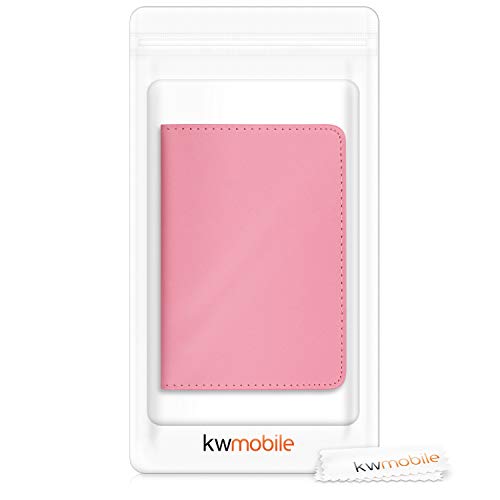 kwmobile Funda para permiso de circulación coche de cuero sintético - Con espacio para tarjetas 9.2 x 13 CM doblado - rosa palo