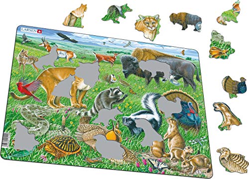 Larsen FH40 La Vida Silvestre en Las Grandes llanuras Americanas, Puzzle de Marco con 53 Piezas