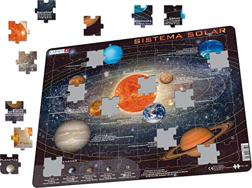 Larsen SS1 Sistema Solar, edición en Español, Puzzle de Marco con 70 Piezas