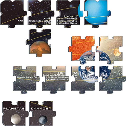 Larsen SS1 Sistema Solar, edición en Español, Puzzle de Marco con 70 Piezas