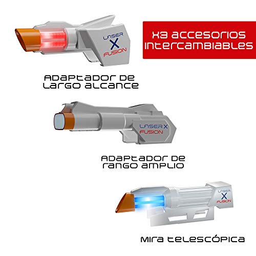 Laser X- Pistola LÁSER Doble LÍNEA ROJA con Accesorios, Multicolor, Talla Única (Cife Spain 41865)