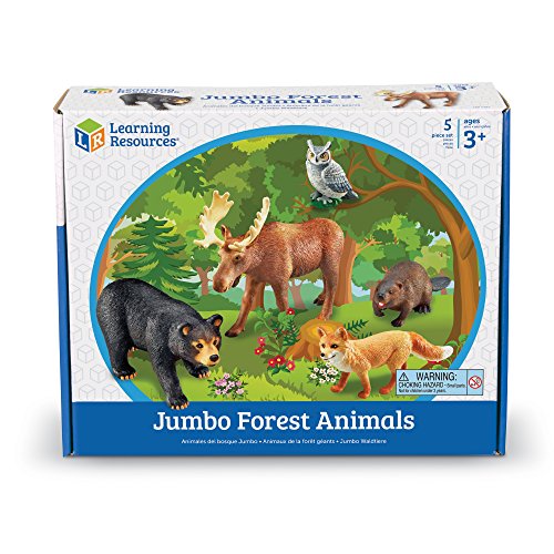 Learning Resources- Animales Jumbo del Bosque, Color (LER0787)