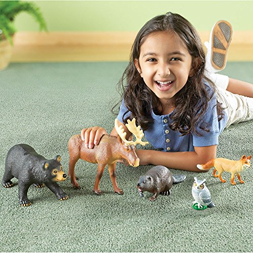 Learning Resources- Animales Jumbo del Bosque, Color (LER0787)