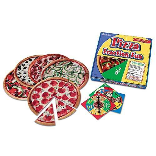 Learning Resources- Divertido Juego de fracciones Pizza Fraction Fun, Color (LER5060)