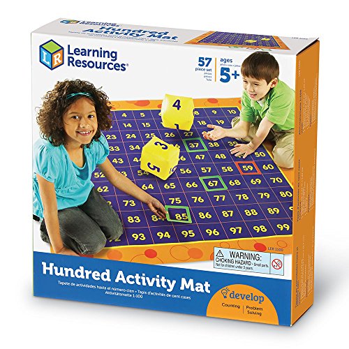 Learning Resources- Hip Hoppin’ Hundreds Activity Mat, Color (LER1100)