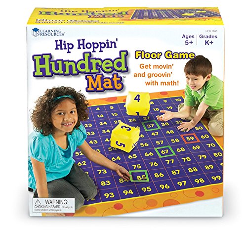 Learning Resources- Hip Hoppin’ Hundreds Activity Mat, Color (LER1100)