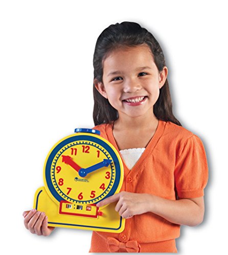 Learning Resources- Reloj Horas para los Alumnos Primary Time Teacher-Junior 24-Hour Learnig Clock, Color (LER2993)