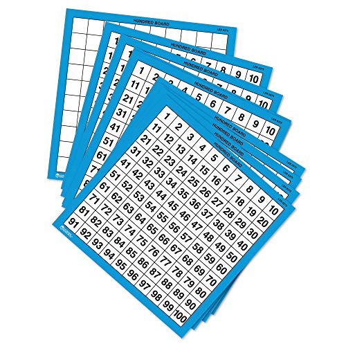 Learning- Tableros de Cien números de Escribir y borrar Resources (Set de 10), Color (LER0375)