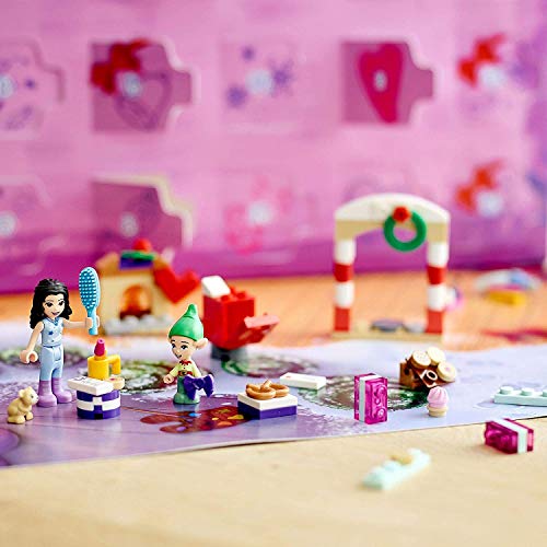 LEGO 41420 Friends Calendario de Adviento Navidad 2020, Miniset de Contrucción con Emma, Elves y Taller de Papá Noel