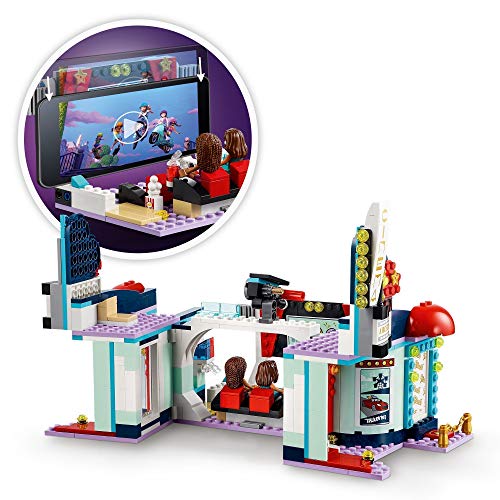 LEGO 41448 Friends Cine de Heartlake City Juguete Interactivo, Sala de Cine con Soporte para Teléfono, Alfombra Roja y 3 Minipersonajes