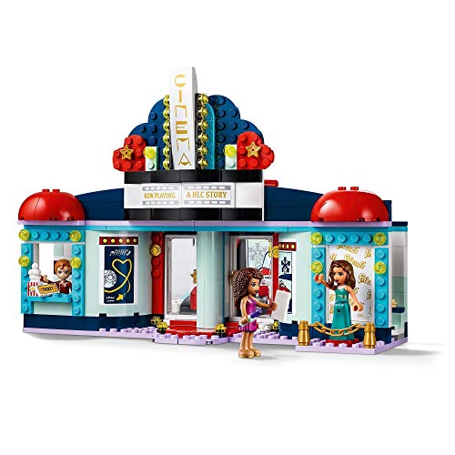 LEGO 41448 Friends Cine de Heartlake City Juguete Interactivo, Sala de Cine con Soporte para Teléfono, Alfombra Roja y 3 Minipersonajes