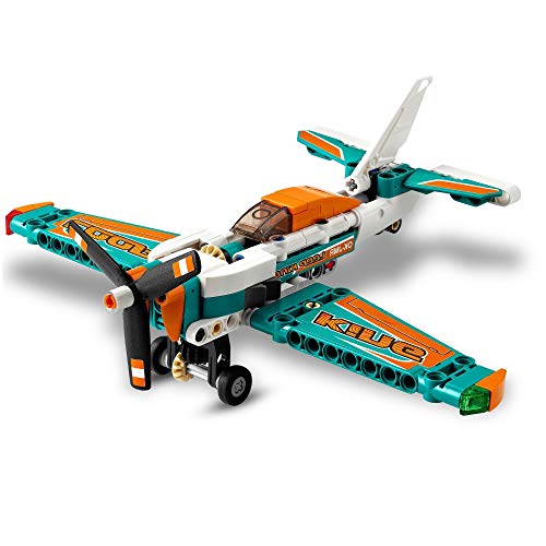 LEGO 42117 Technic Avión de Carreras, Modelo 2 en 1, Avión de Juguete o Avión de Reacción, Set de construcción para Niños a Partir de 7 años