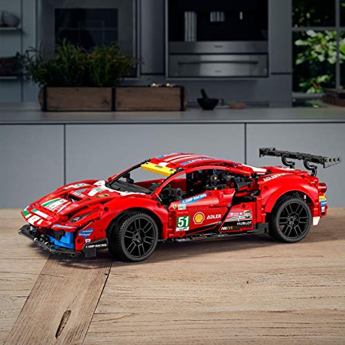 LEGO 42125 Technic Ferrari 488 GTE “AF Corse #51", Modelo de Coche de Carreras Exclusivo, Set para Adultos Coleccionable