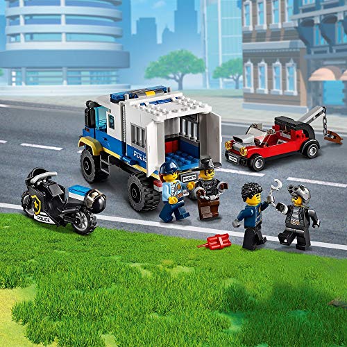 LEGO 60276 City Transporte de Prisioneros de Policía, Juguete de Remolque, Set de Expansión de Estación de Policía