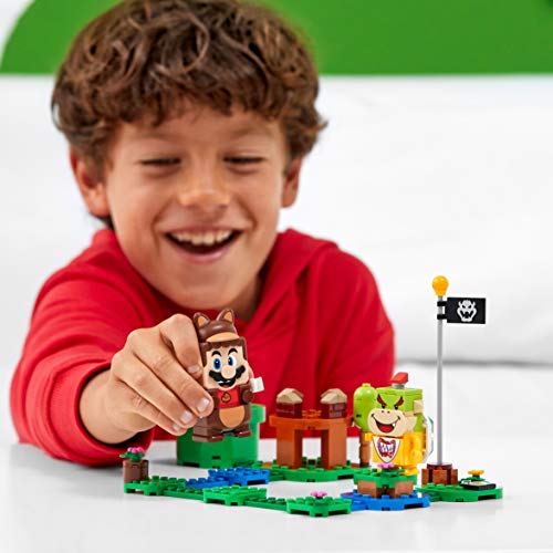 LEGO 71385 Super Mario Pack Potenciador: Mario Tanuki, Set de Expansión con Traje Interactivo