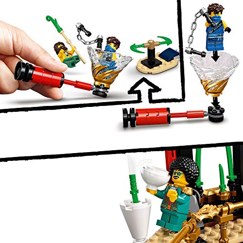 LEGO 71735 NINJAGO Legacy Torneo de los Elementos Set de Construcción de Templo con Arena de Batalla y Figura Dorada Coleccionable del Ninja Lloyd