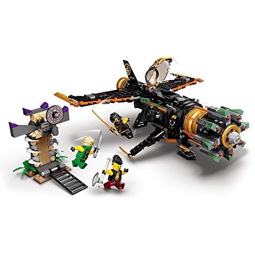 LEGO 71736 NINJAGO Legacy Destructor de Roca, Avión de Juguete con Prisión y Figura Dorada Coleccionable de Ninja Kai
