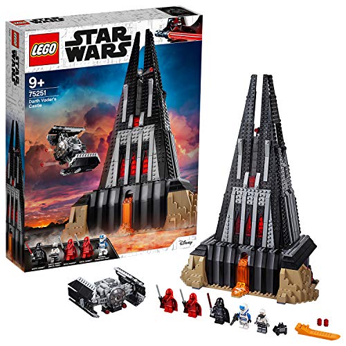 LEGO 75251 Star Wars Castillo de Darth Vader, Juguete de construcción con 5 Figuritas, Castillo y Nave Espacial Caza Tie