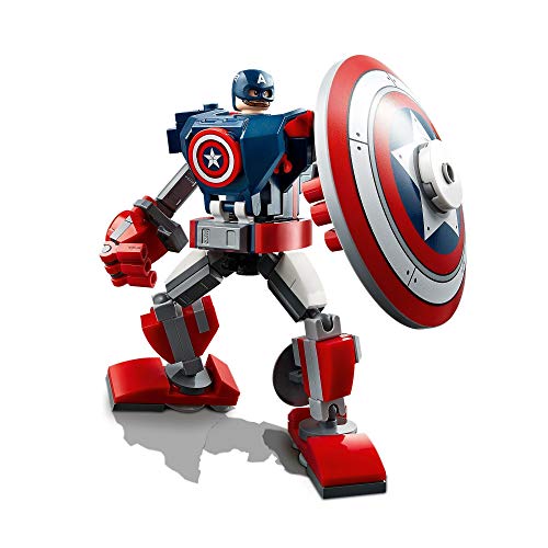 LEGO 76168 Marvel Vengadores Classic 76168 Armadura Robótica del Capitán América, Figura de Acción de Juguete para Niños a Partir de 7 Años