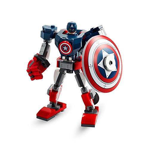 LEGO 76168 Marvel Vengadores Classic 76168 Armadura Robótica del Capitán América, Figura de Acción de Juguete para Niños a Partir de 7 Años