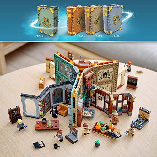 LEGO 76383 Harry Potter Momento Hogwarts: Clase de Pociones, Libro de Juguete Coleccionable, Set Portátil, Estuche de Viaje