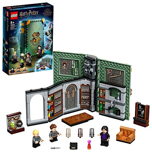 LEGO 76383 Harry Potter Momento Hogwarts: Clase de Pociones, Libro de Juguete Coleccionable, Set Portátil, Estuche de Viaje