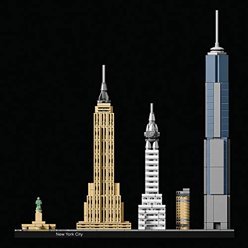 LEGO Architecture - New York, Set de Construcción de Nueva York con el Empire State y la Estatua de la Libertad, Regalo Coleccionable (21028)