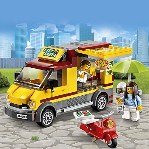 LEGO City Great Vehicles - Camión de Pizza, Set de Construcción de Foodtruck de Juguete, Incluye Moto Scooter de Reparto y 2 Minifiguras (60150)