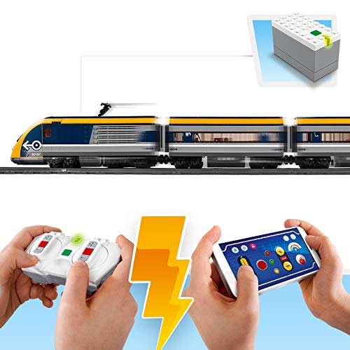 LEGO City - Tren De Pasajeros, Maqueta de Juguete Ferroviario con Control Remoto por Bluetooth, Incluye Minifigura del Maquinista y Varios Pasajeros (60197)