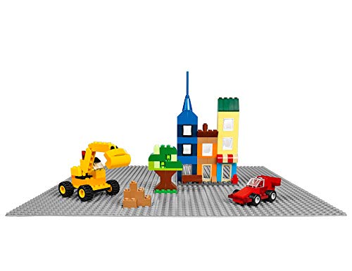 LEGO Classic - Base de Color Gris, Juguete de Construcción que Mide 38 Centímetros de Lado para Complementar tus Sets y Juegos (10701)