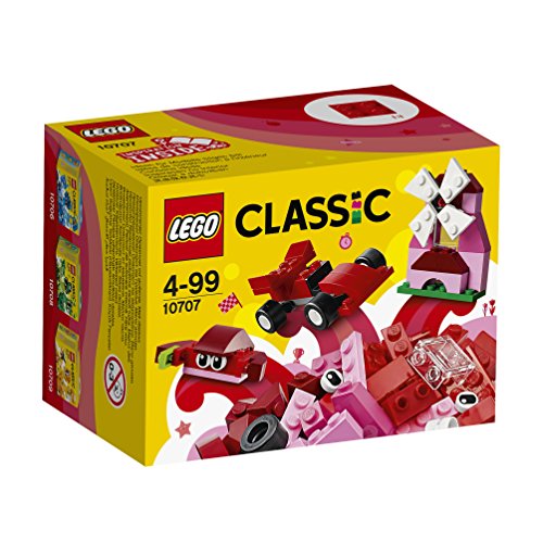 LEGO Classic - Caja Creativa de Color rojo, Juguete de Construcción con Ladrillos de Colores (10707)