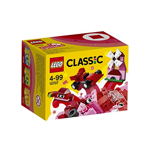 LEGO Classic - Caja Creativa de Color rojo, Juguete de Construcción con Ladrillos de Colores (10707)