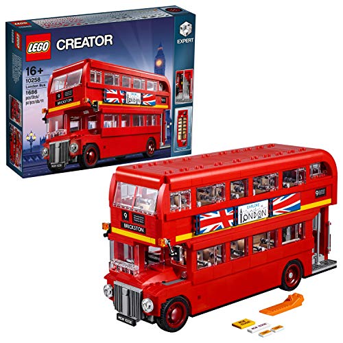 LEGO Creator - London Bus, Réplica de Autobús de Londres de dos Plantas para Construir, Jugar y Exponer con Característicos Detalles, Regalo Coleccionable a Partir de 16 Años (10258)