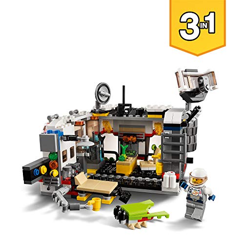 LEGO Creator Vehicles Creator 3en1 Róver Explorador, Base y Transbordador Set, Juguete de Construcción Nave Espacial, multicolor (Lego ES 31107)