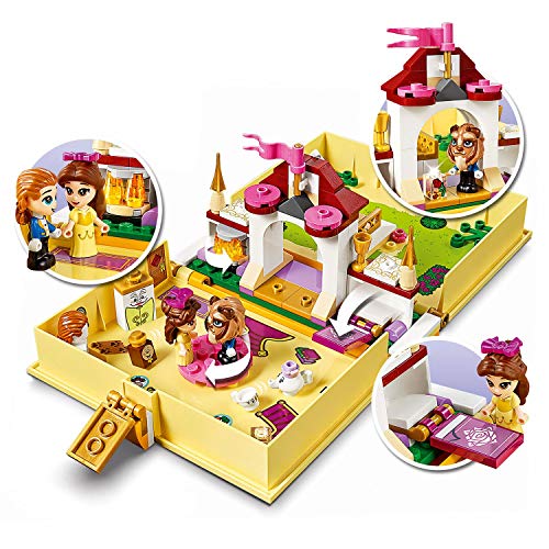 LEGO Disney Princess - Cuentos e Historias: Bella, Set de Construcción, Libro de Juguete de la Película La Bella y La Bestia, Incluye a la Señora Potts, Chip, Din-Don y Armario, desde 5 Años (43177)