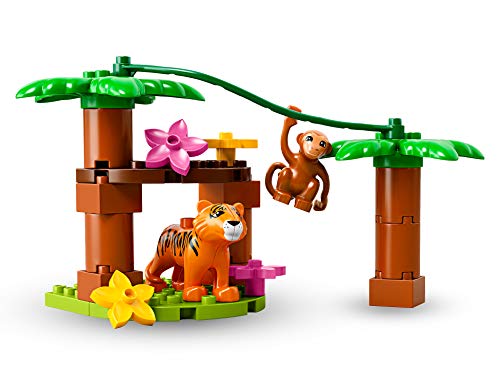 LEGO DUPLO Town - Isla Tropical Nuevo set de construcción educativo, incluye Varios Animales Salvajes de Juguete y una Casa de Arbol (10906)