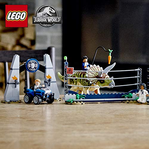 LEGO Jurassic World - Caos del Triceratops Juguete de construcción de Dinosaurios Inspirado en las Películas de Jurassic World, Novedad 2019 (75937)