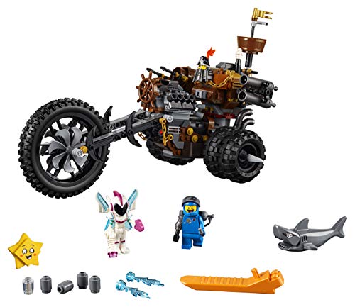 LEGO La LEGO Película 2 - Trimoto Metálica de Barbagris, imaginativo juguete de construcción con vehículo y minifiguras de Dulce Caos y Benny (70834)