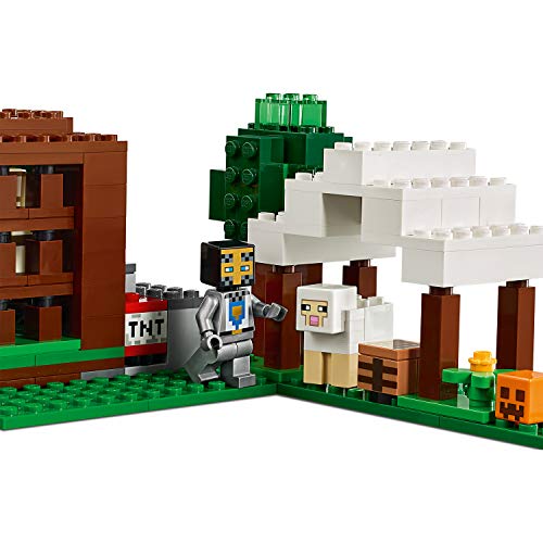 LEGO Minecraft - El Puesto de Saqueadores, Juguete de Construcción para Recrear las Aventuras del Videojuego, Recomendado a Partir de 8 Años (21159)