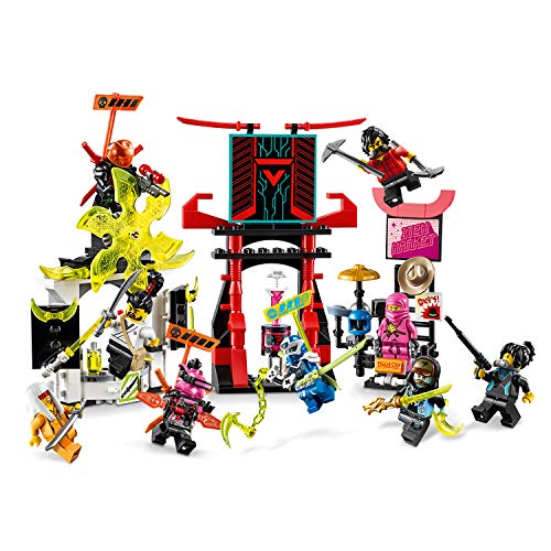 LEGO Ninjago - Mercado de Jugadores, Juguete de Construcción, Incluye 9 Minifiguras, Digi, Jay, Avatar Rosa de Zane y Avatar de Harumi, a Partir de 7 Años (71708) , color/modelo surtido
