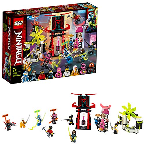 LEGO Ninjago - Mercado de Jugadores, Juguete de Construcción, Incluye 9 Minifiguras, Digi, Jay, Avatar Rosa de Zane y Avatar de Harumi, a Partir de 7 Años (71708) , color/modelo surtido