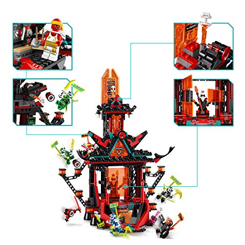 LEGO Ninjago - Templo Imperial de la Locura, Set de Construcción de Edificio de Juguete para Recrear Aventuras, Incluye Minifiguras de Digi Jay, Lloyd y Cole, entre Otros (71712)