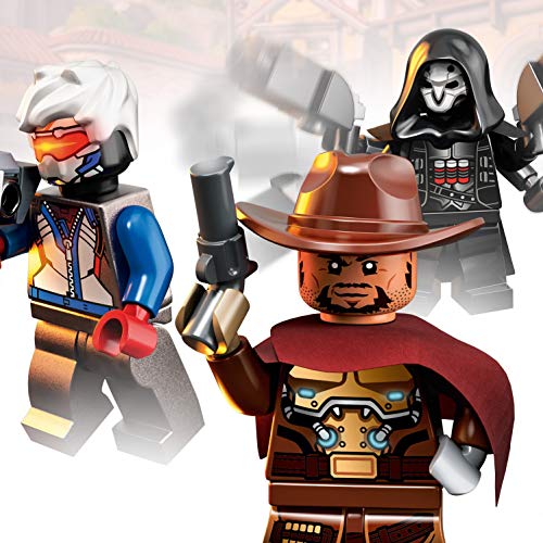 LEGO Overwatch - Batalla Final en Dorado, Juguete de Construcción Basado en el Videojuego, Incluye Minifiguras de  Soldado 76, Reaper y McCree (75972)