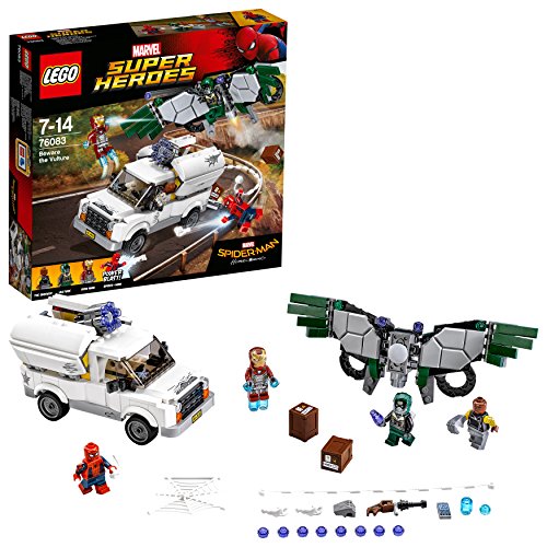 LEGO Super Heroes - Cuidado con Vulture, Juguete de Construcción con MiniFiguras de Iron-Man y Spiderman (76083) , color/modelo surtido