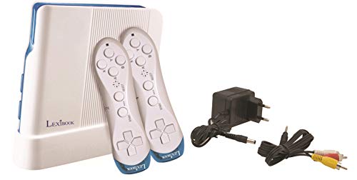 LEXIBOOK (JG7425 Consola de Videojuegos, 221 Juegos y Controladores inalámbricos, Blanco/Azul, Color Lexiboook